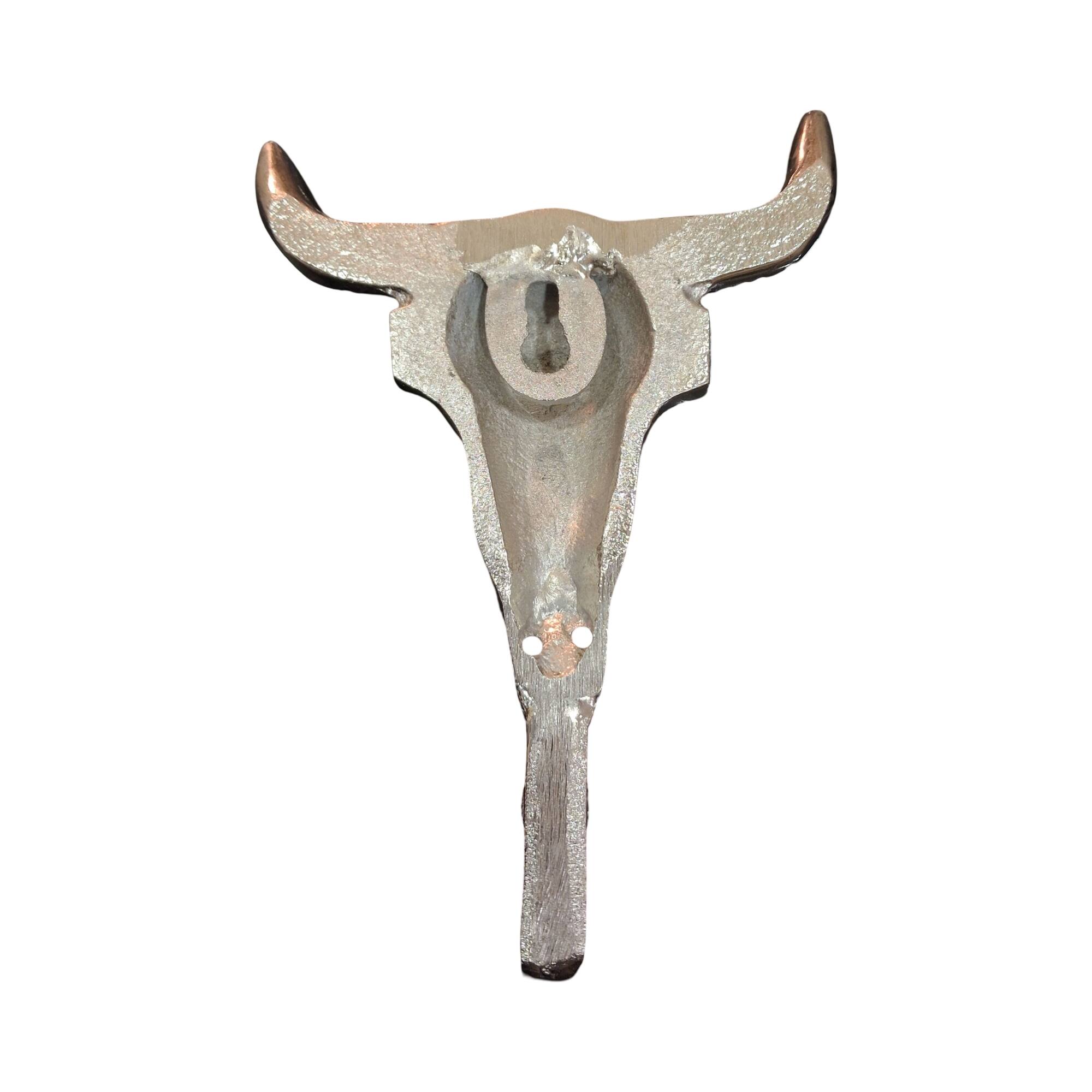 7" Silver Aluminum Cow Skull Wall Hook by Ashland®